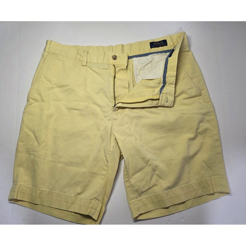 Polo Ralph Lauren Mens Size 34 Yellow‎ Chino Shorts